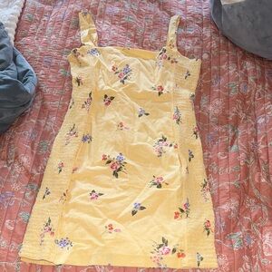 Forever 21 Yellow Floral Mini Dress